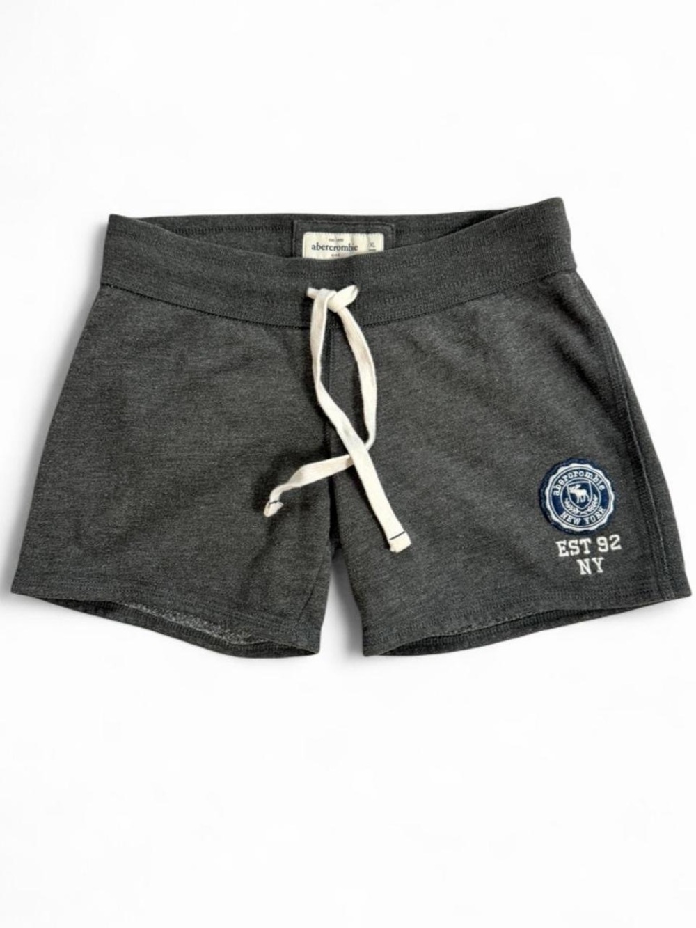 Abercrombie Kids Girls Charcoal Gray Sweat Shorts XL 15/16 Y2K Athleisure